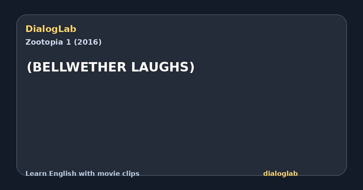 Share card for (BELLWETHER LAUGHS)