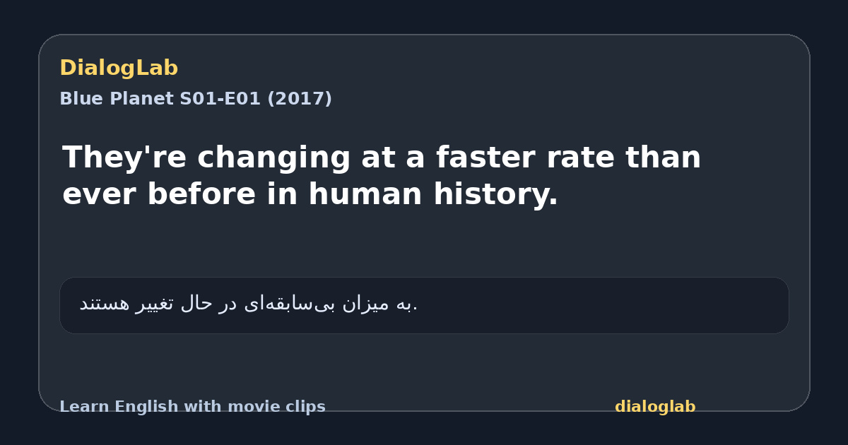 Share card for They're changing at a faster rate than ever before in human history.