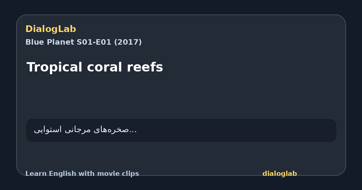Share card for Tropical coral reefs