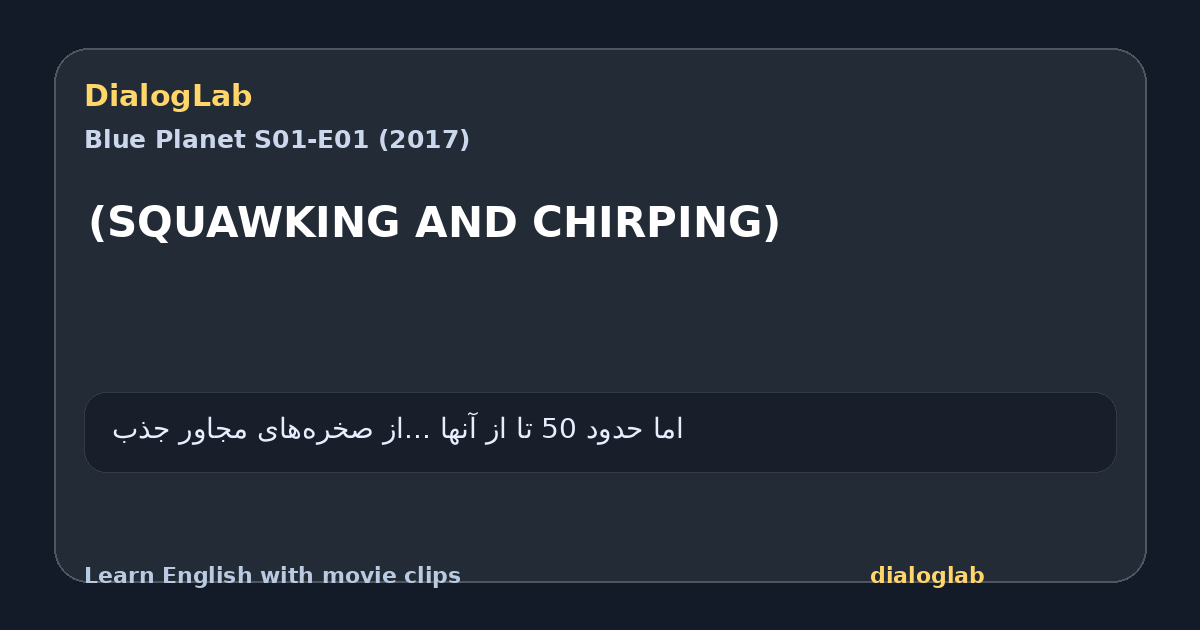Share card for (SQUAWKING AND CHIRPING)