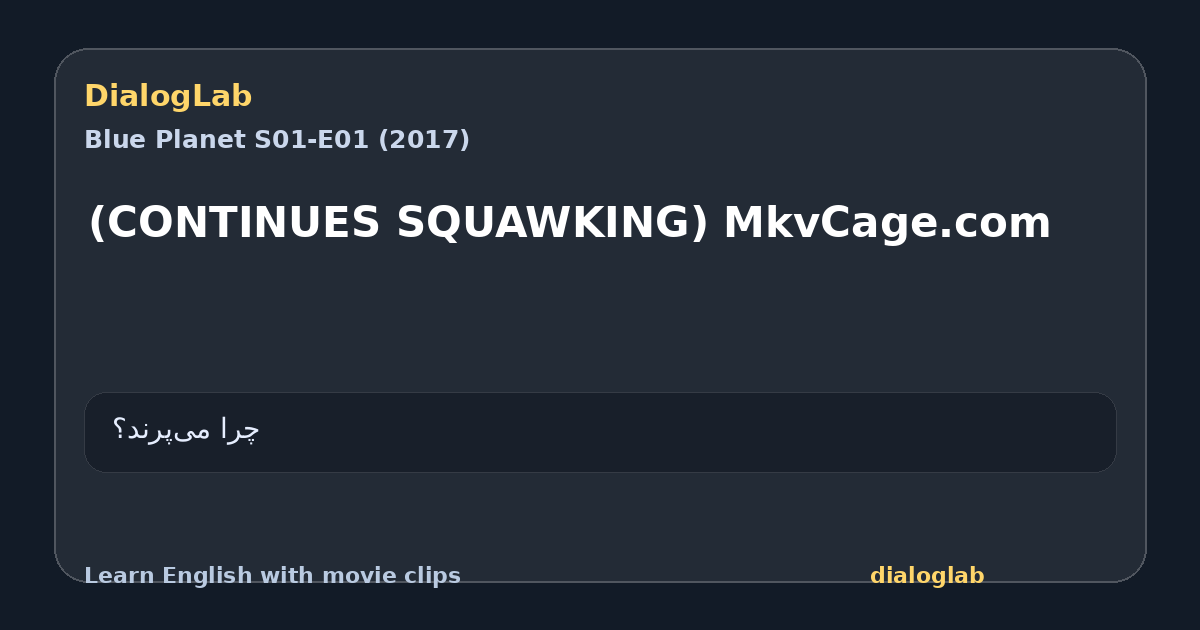 Share card for (CONTINUES SQUAWKING) MkvCage.com