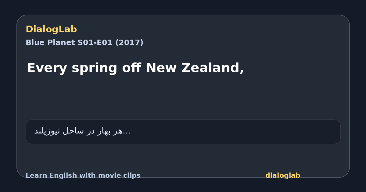 Share card for Every spring off New Zealand,