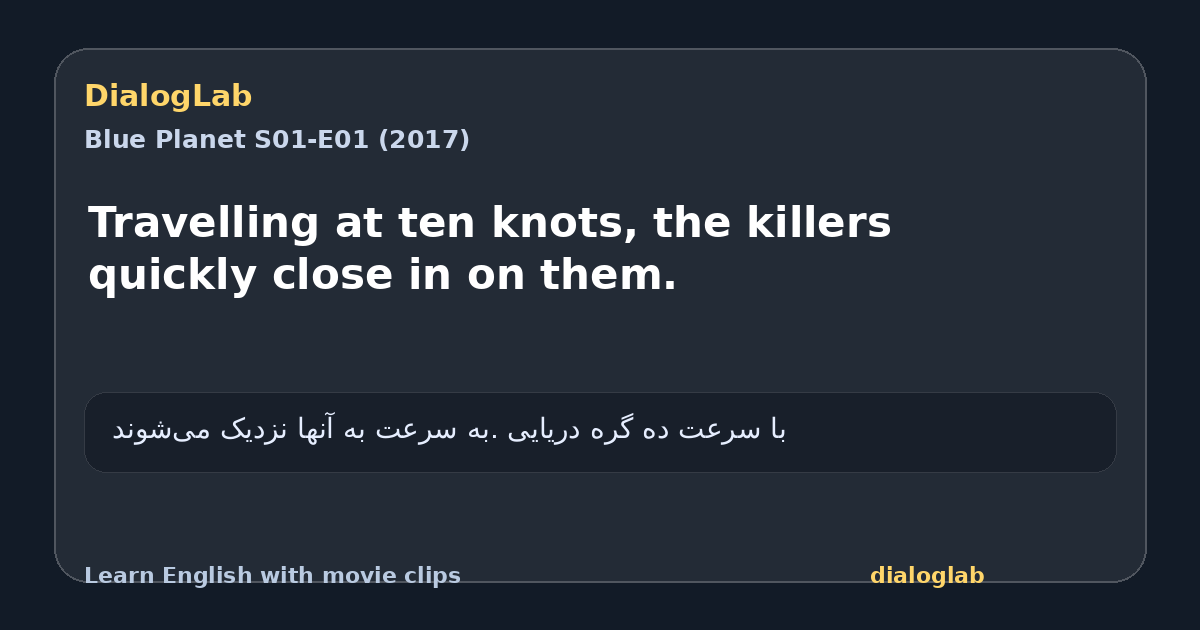 Share card for Travelling at ten knots, the killers quickly close in on them.
