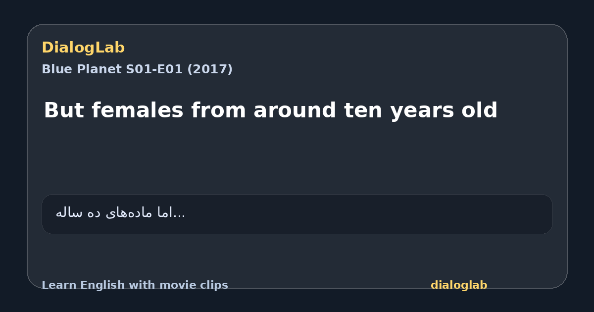 Share card for But females from around ten years old