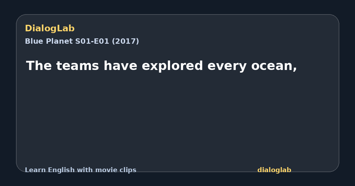 Share card for The teams have explored every ocean,