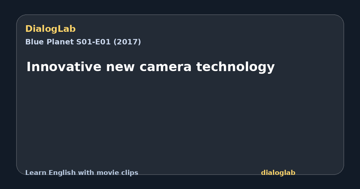 Share card for Innovative new camera technology