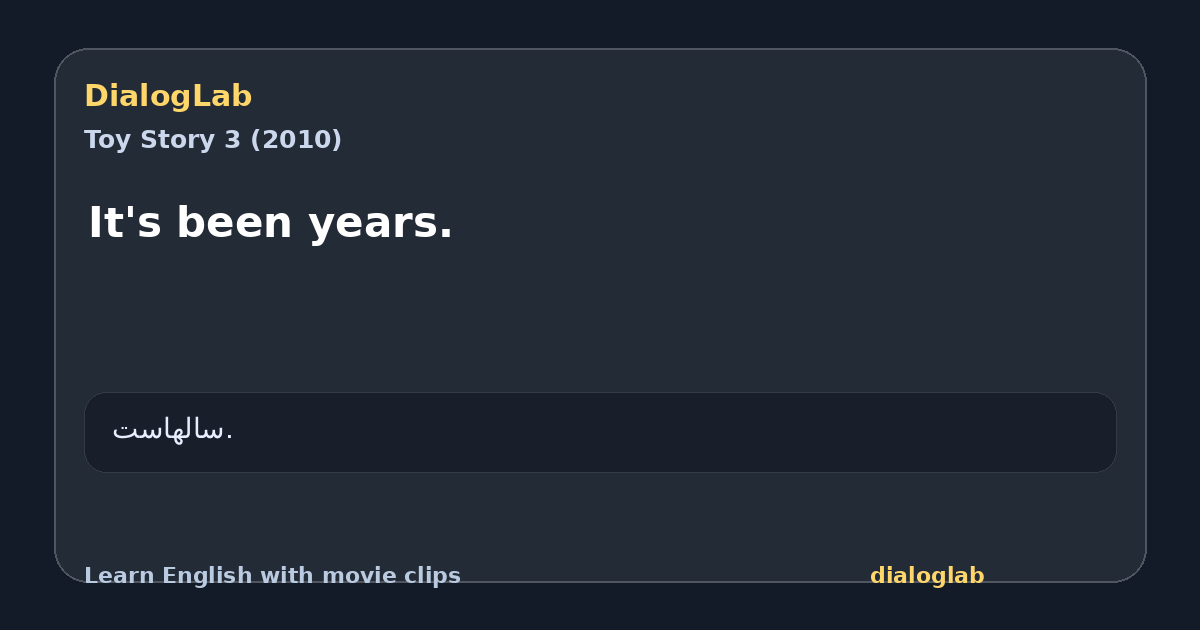 Share card for It's been years.