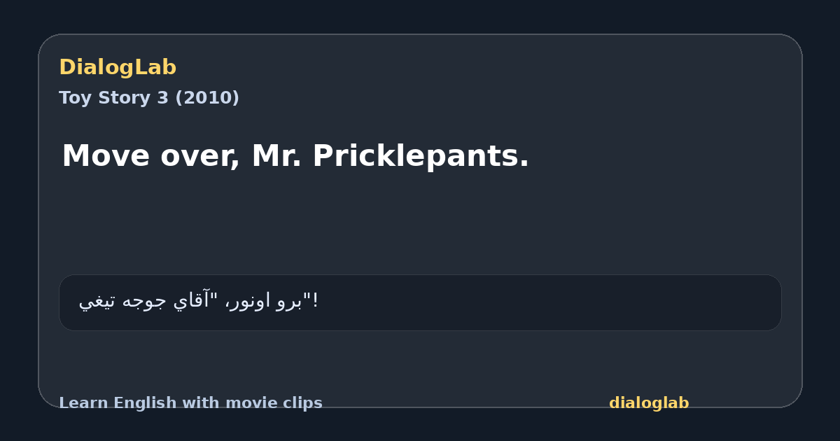 Share card for Move over, Mr. Pricklepants.