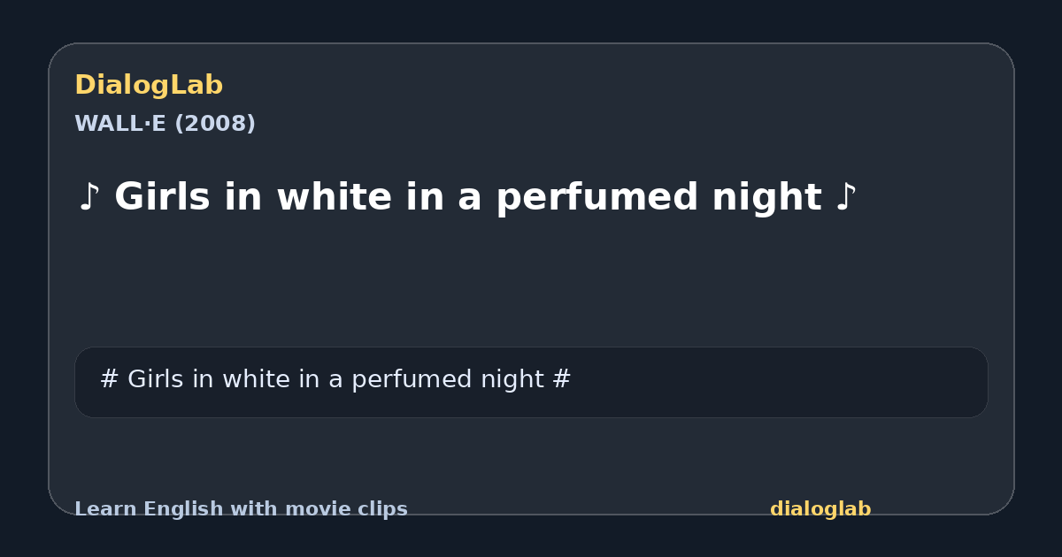 Share card for ♪ Girls in white in a perfumed night ♪