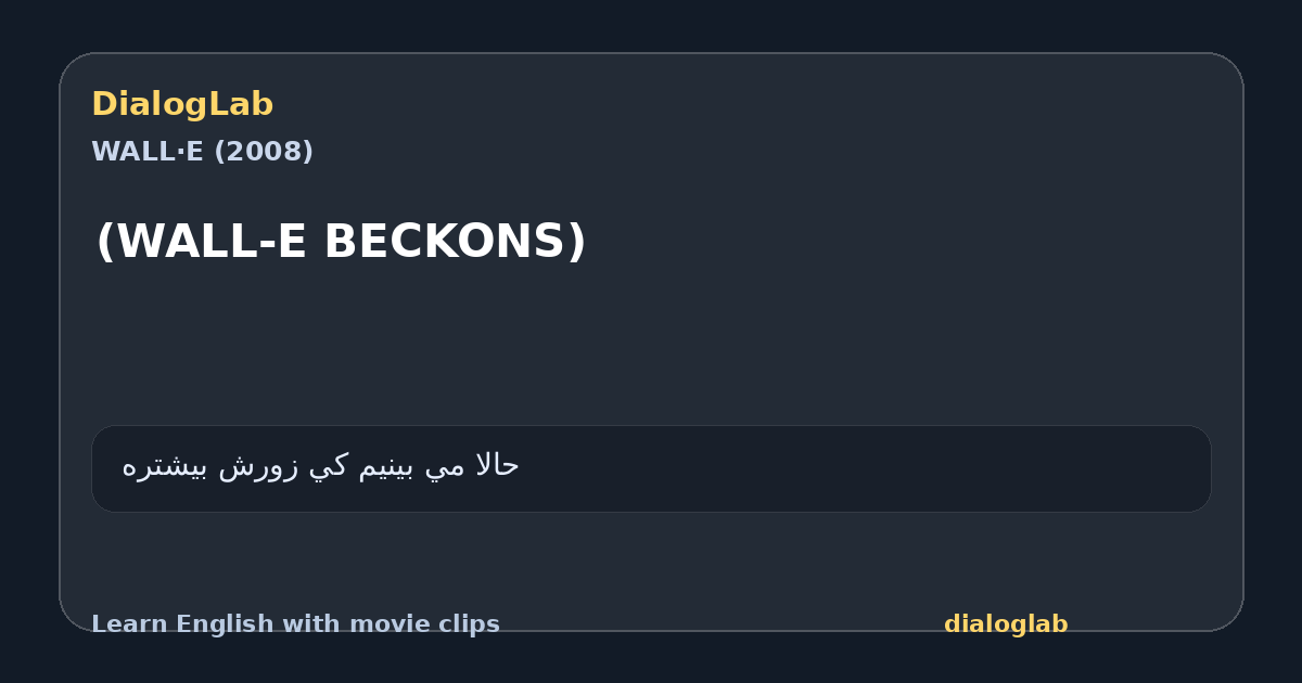 Share card for (WALL-E BECKONS)