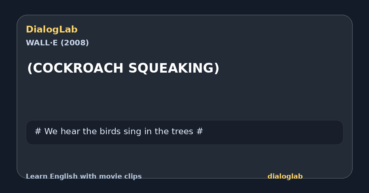 Share card for (COCKROACH SQUEAKlNG)