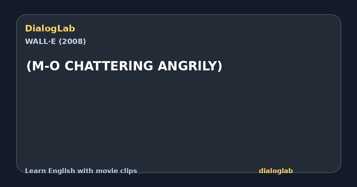 Share card for (M-O CHATTERlNG ANGRlLY)