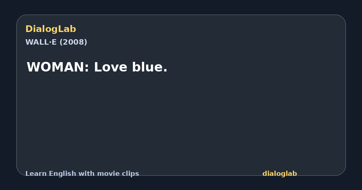 Share card for WOMAN: Love blue.