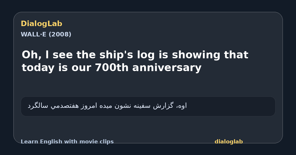 Share card for Oh, l see the ship's log is showing that today is our 700th anniversary