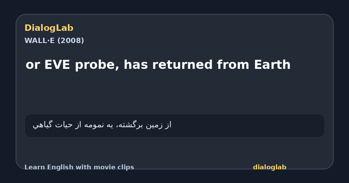 Share card for or EVE probe, has returned from Earth