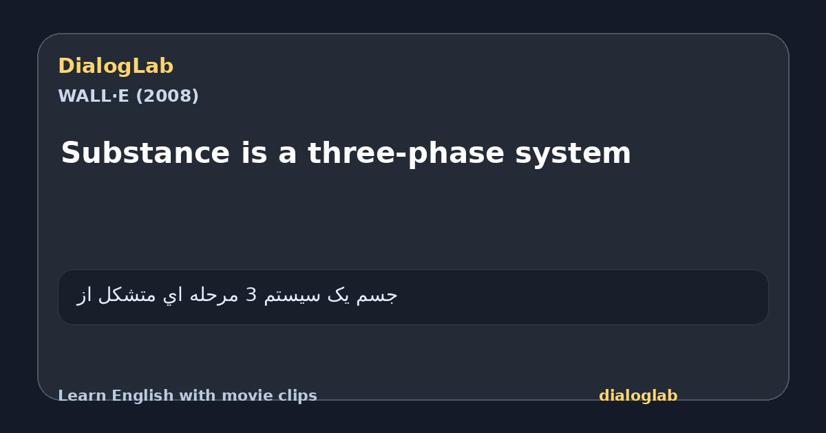 Share card for Substance is a three-phase system