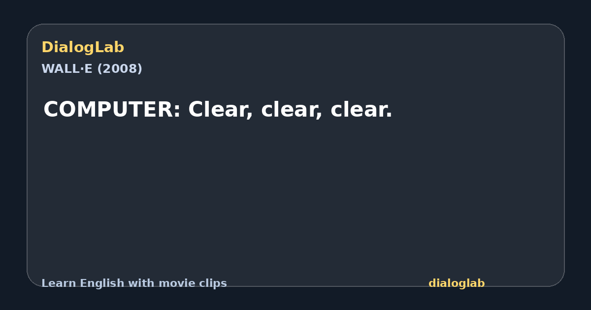 Share card for COMPUTER: Clear, clear, clear.