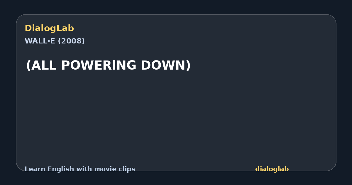 Share card for (ALL POWERlNG DOWN)
