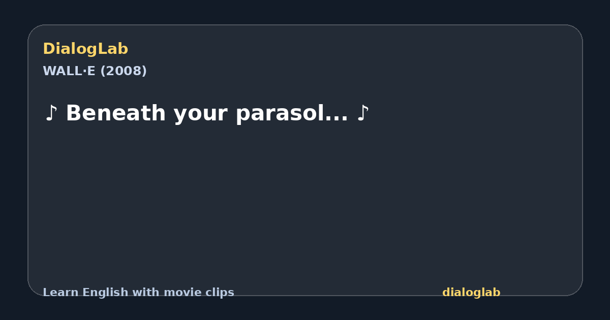 Share card for ♪ Beneath your parasol... ♪